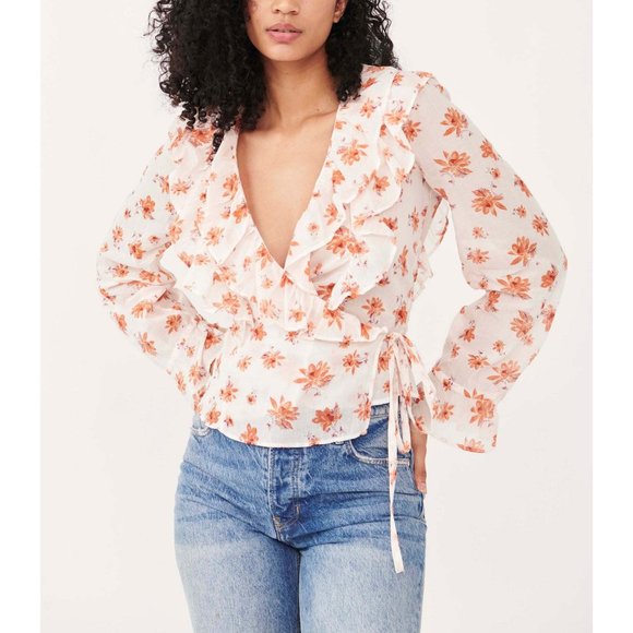 Free People Tops - 🎉LAST CHANCE🎉 NWT Free People Amanda Ruffle Top / Ivory Combo